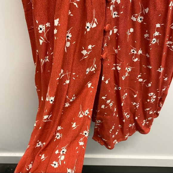 NEW - DYNAMITE LONG SLEEVE MAXI DRESS FLORAL FALL / SIZE SMALL - Picture 7 of 10